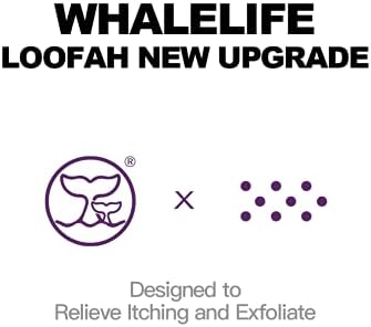 Loofah Sponge Bath Sponge for Women Men 4 Pack (Black Rough Surface)