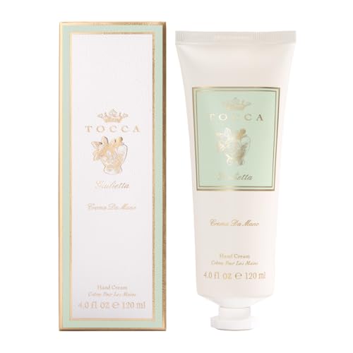 Tocca Crema de Mano Luxe, Giulietta Hand Cream, 4 oz - Pink Tulips, Green Apple, Vanilla Orchid - Moisturizing, Quick Absorbing