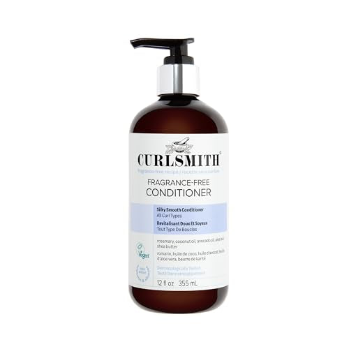 CURLSMITH Fragrance-Free Conditioner 12 oz | Gently Detangles, Soften and Smooths Hair for Silky Curls