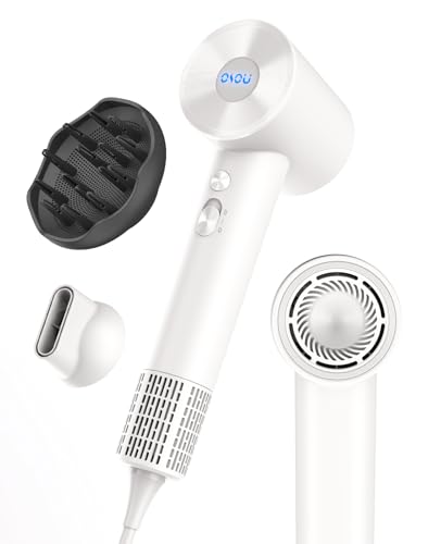 OSOU Hair Dryer with Diffuser for Curly Hair, Negative Ionic Hairdryer, High-Speed Blow Dryer with 110, 000 RPM Brushless Motor, Fast Drying Lightweight Travel Hairdryer, Low Noise Quiet Hair Dryers