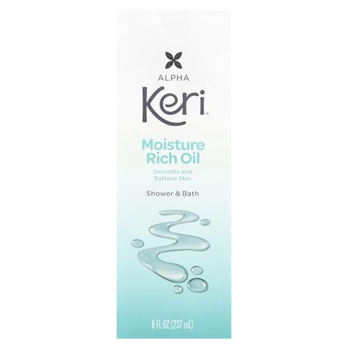 Keri Moisture Rich Shower Bath Oil, Clear, 8 Ounce