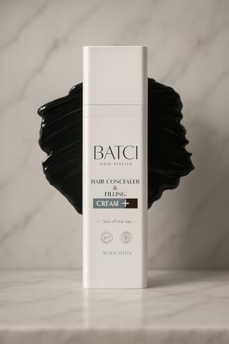 BATCI Hair Concealer Cream – Instant Bald Spot Coverage & Root Touch-Up – Waterproof, Natural-Looking Scalp Concealer for Thinning Hair – Long-Lasting, Sweat-Proof, Easy to Apply – 50ml