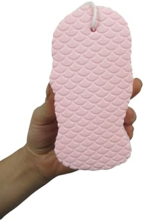4pcs Exfoliating Bath Sponges, Body Exfoliating Scrubber,Soft Bath Shower Sponge for Removing Dead Skin(Pink&Blue&White &Gray)