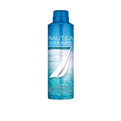 Nautica Oceans Pacific Coast Deodorizing Body Spray, 6.O Fl. Oz (Pack of 12)