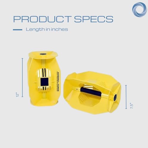 Aquastrength Hydro-Tone Total Body Pool Exercise System | Isokinetic Functional Water Weights | Build Muscle - Easy on Joints | Water Aerobics | Quick Start Guide (Black)