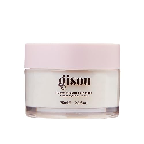 Gisou Honey Infused Hair Mask Travel Size to Hydrate and Repair for Softer, Stronger, More Manageable Hair, Mini TSA-Approved Mask (2.5 fl oz)