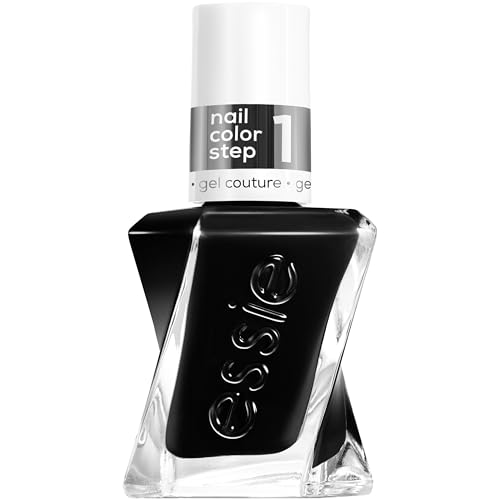 essie Gel Couture Nail Polish, Long Lasting Black Nail Polish, Vegan, Like It Loud, 0.46 fl oz