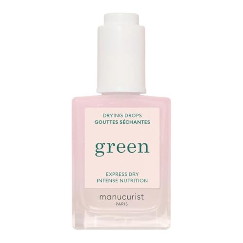 Manucurist Green Nail Polish Drying Drops - Fast Dry Nail Polish - Halves Drying Time - Nourishing Nail Care - 49.5% bio-sourced - Nail OIl - Cuticle Oil for Nails - Green System Compatible 0.5 Fl Oz