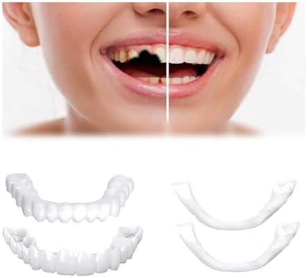 2 Pairs Temporarily Adjustable, Top and Bottom for Men and Women, Nature and Comfortable(White)