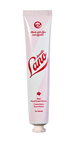 Lanolips Hand Cream - Lanolin Lotion with Rose Oil, Shea Butter & Vitamin E - Cuticle & Hand Cream for Dry Cracked Hands - Cruelty-Free, Dermatologist Tested - Rose (50ml / 1.69 fl oz)