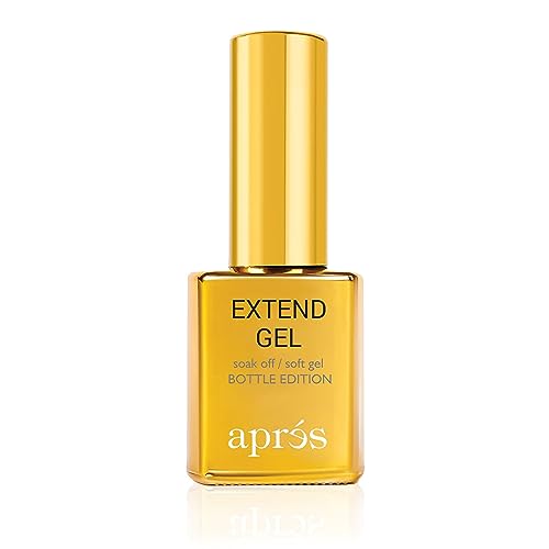 Aprés Extend Gel Gold Bottle Edition, Pack of 3 - Gel-X Tips Adhesive, No Primer or Bonder Needed (15 ml each)