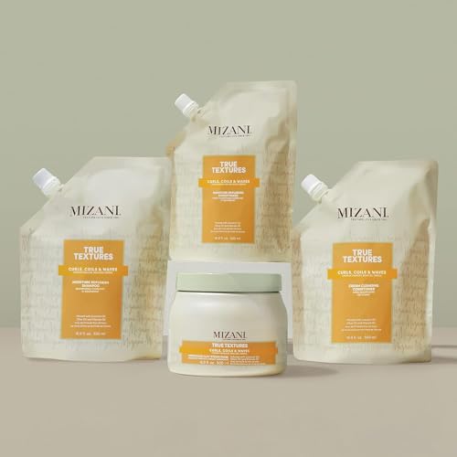 MIZANI True Textures Moisture Replenish Shampoo For Curly Hair - Smooths & Hydrates With Coconut Oil, Sulfate & Paraben-Free