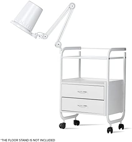 4BLANC® Alize Original Vacuum Nail Dust Collector for Pedicure with Built-in Dimmable LED Lamp, Certified HEPA 11 Medical Grade Replaceable Filter, and Universal Table Mount