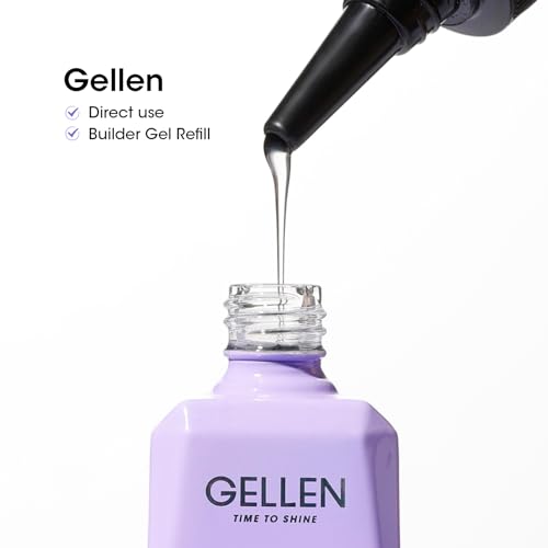 GELLEN 100ml No Wipe Gel Top Coat, High Gloss Long Lasting Clear Color Gel Top Coat U V Light Cured Soak off High Capacity for Salon
