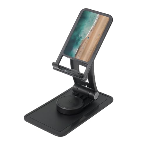 Aerial View of The Beach Cell Phone Stand 360° Adjustable Foldable Desktop Phone Holder Cradle Compatible with Most Mobile Phones Black