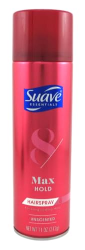 Suave Aerosol Spray Maximum Hold Unscented Hairspray, 11 oz
