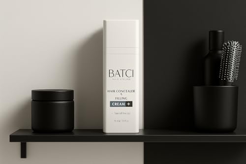BATCI Hair Concealer Cream – Instant Bald Spot Coverage & Root Touch-Up – Waterproof, Natural-Looking Scalp Concealer for Thinning Hair – Long-Lasting, Sweat-Proof, Easy to Apply – 50ml