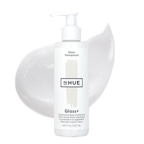 dpHUE Gloss+, Sheer - 6.5 oz (8-12 Applications) - Unpigmented Deep Conditioner & Shade Diluter - Paraben, SLS & SLES Sulfate Free - Vegan, Leaping Bunny Certified