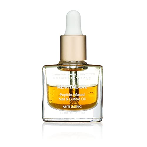 Dermelect Revital-oil Nail & Cuticle Treatment- Nourishing Oil for Dry Damaged Cuticles with Protein Peptides Argan Oil Shea Butter, Moisturizes, Soothes, Strengthens Repairs Cuticles & Nails 0.4 oz