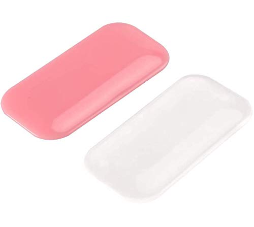 Gbstore 2 Pcs Rectangle Eyelash Extension Pad Silicone False Lash Eyelash Stand Tray Holder Forehead Sticker For Eyelash Extensi