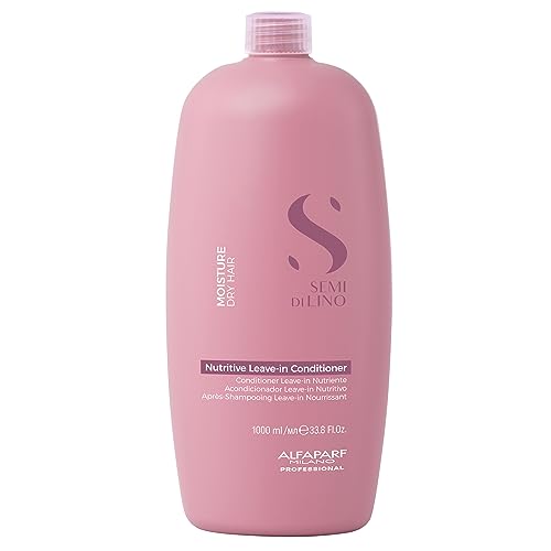 Alfaparf Milano Semi Di Lino Moisture Nutritive Leave-in Sulfate Free Conditioner for Dry Hair - Professional Salon Quality - SLS, Paraben and Paraffin Free - Safe on Color Treated Hair