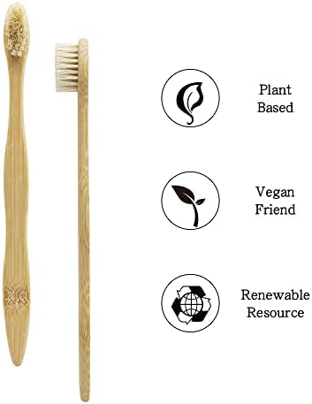Bamboo Toothbrush Boar Bristles 100% Biodegradable and Natural 8 Pieces of One Pack