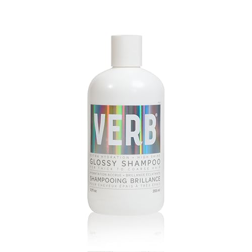 VERB Glossy Shampoo – Cleanses + Adds High Shine for Thick to Coarse Hair – Vegan, No Parabens or Harmful Sulfates