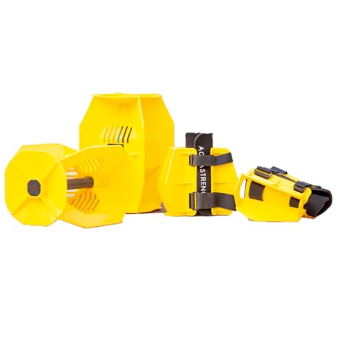 Aquastrength Hydro-Tone Total Body Pool Exercise System | Isokinetic Functional Water Weights | Build Muscle - Easy on Joints | Water Aerobics | Quick Start Guide (Black)