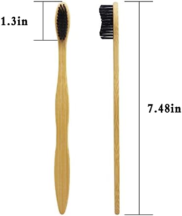 Extra Hard Bamoo Toothbrush 8 Pieces of One Pack Firm Bristles Super Hard Toothbrush