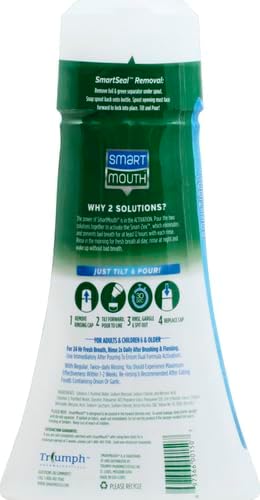 SmartMouth Original Activated Mouthwash - Adult Mouthwash for Fresh Breath - Oral Rinse for 24-Hour Bad Breath Relief with Twice Daily Use - Fresh Mint Flavor, 16 fl oz