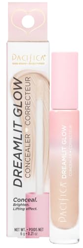 Pacifica Concealer – DreamLit Glow Full Coverage Concealer with Squalane for Dark Circles & Dark Spot Correction, Lightweight & Long-Lasting, Vegan & Cruelty-Free, Shade 11 (Light Beige)