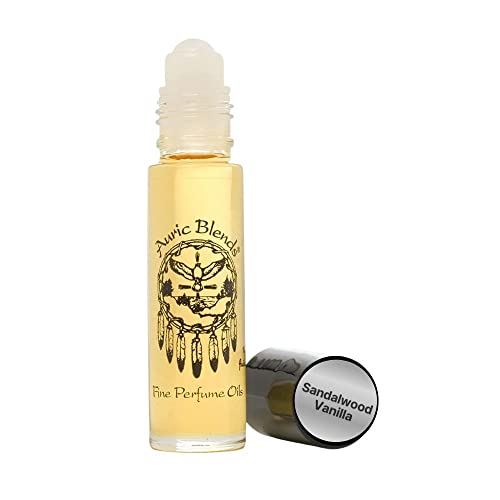 Auric Blends Sandalwood Vanilla Roll-on Perfume Oil | Alcohol Free, Vegan, Cruelty Free, Made in USA | 0.33 Fl. Oz