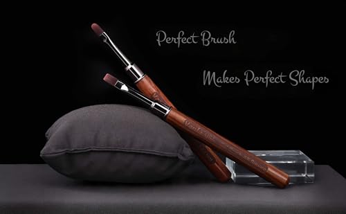 Gel Nail Brush set for Builder Gel, Polygel, HardGel, Nail Painting (1 Oval + 1 Square) #79038