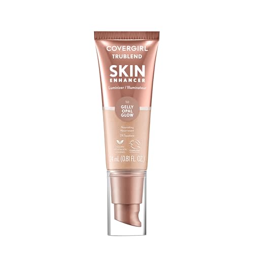 CoverGirl TruBlend Skin Enhancer, Opal Glow, Luminizer, Healthy-Looking Glow, Flexible Coverage, Clean & Vegan, Water-Based Formula, For All Skin Tones, 0.81oz
