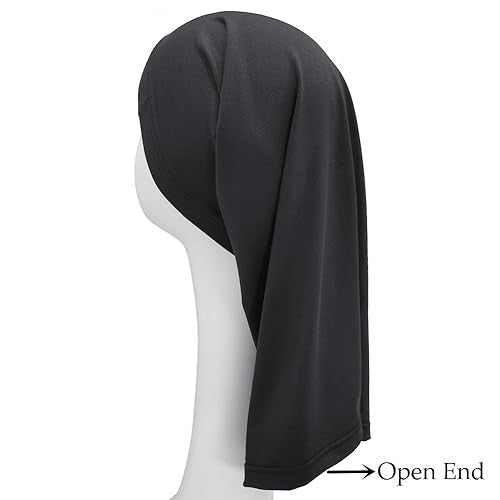 2PCS Dreadlocks Tube Socks Unisex Spandex Stocking Shower Cap for Long Dreads Braids Twist Open End Jumbo Hair Bonnet Covers, Black