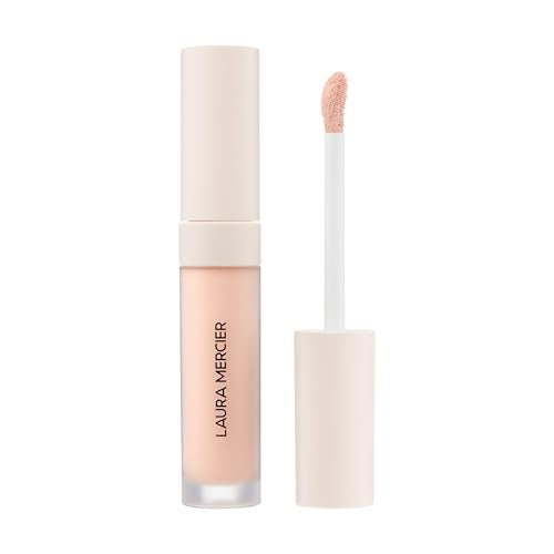Laura Mercier Real Flawless Weightless Perfecting Serum Concealer, Long-Lasting, Waterproof, & Crease-Proof Wear, Buildable Coverage, Oil-Free, 3W2 - Medium with very warm undertones