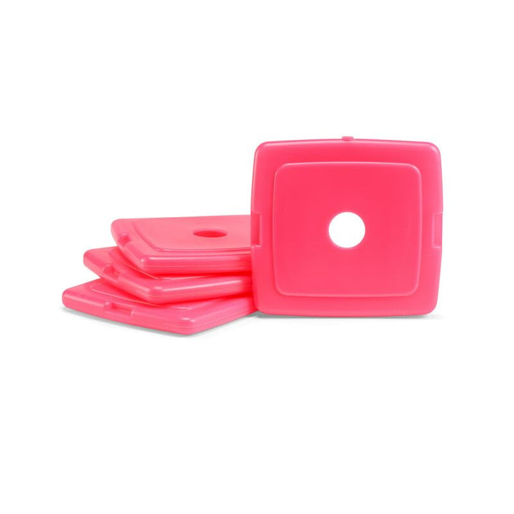 Cool Coolers by Fit + Fresh, Reusable & Long-Lasting Slim Ice Packs, Cold Packs for Cooler, Flat ice Packs for Lunch Bags. Cooler Accessories for Lunchboxes, Camping, Beach, Lunch, & Work, 12PK, Pink