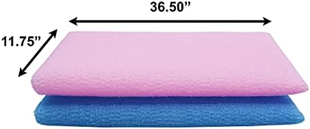 Bath Shower Exfoliating Towel Cloth Nylon Mesh Korean Loofah Scrub Washcloth Back Scrubber, Assorted Colors (8 Pack)