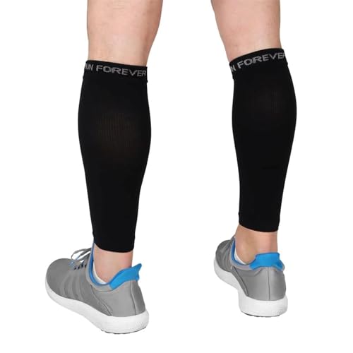 Calf Compression Sleeves For Men And Women - Leg Compression Sleeve - Footless Compression Socks for Runners, Shin Splints, Varicose Vein & Calf Pain Relief - Calf Brace For Running, Cycling, Travel