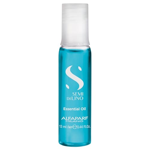 ALFAPARF MILANO Semi Di Lino Sublime Essential Hair Oil Treatment - Lightweight Hair Treatment for Glossy, Shiny Hair - Increase Softness and Luminosity - Color-Safe (12 Vials, 0.44 fl oz Each)