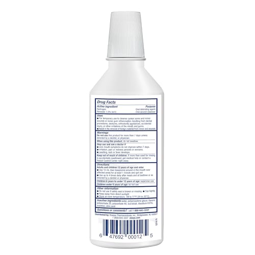 CloSYS Mouth Sore Mouthwash Cleanses and Heals Oral Sores and Canker Sores in Mouth Alcohol-Free Hydrogen Peroxide Mouthwash Non-Burning and Non-Irritating 16 oz