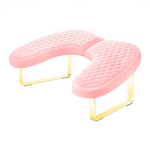 Arm Rest for Nails,U-shaped Manicure Nail Hand Rest Pillow Cushion,Foldable PU Leather Nail Tech Arm Rest for Nails Tech,Foot Hand Rest (Pink)