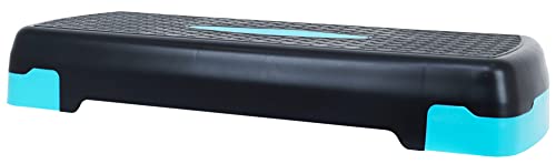 Fitvids Adjustable Workout Aerobic Stepper Step Platform Trainer, 27-Inch, Black/Blue