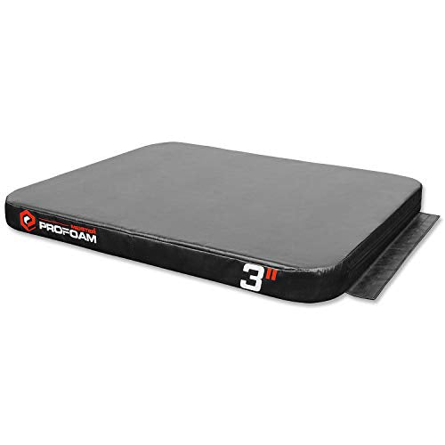 Meister PROFOAM Plyo Boxes - Foam Plyometric Jump Boxes for Professional Gyms - Black - Single 3" Box