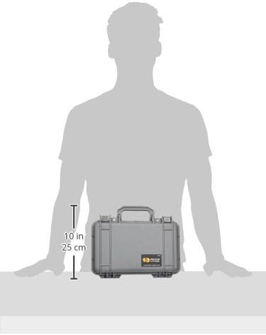 Pelican 1170 Case with Foam - Multi-Purpose Hard Shell Case with Foam for Camera, Drone, Pistol, Equipment, Electronics, and Gear (Silver)