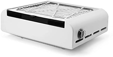 AONOLOVO Nail Dust Collector, Powerful Nail Vacuum Dust Collector Nail Tech Extractor Fan Manicure Tool for Acrylic Nails Removal, White
