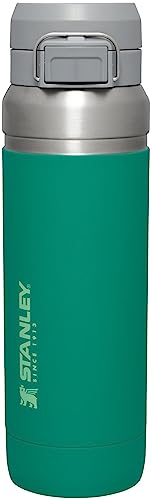 Stanley Quick Flip GO Water Bottle 24 OZ | Push Button Lid | Leakproof & Packable for Travel & Sports | Insulated Stainless Steel | BPA-Free | Pool