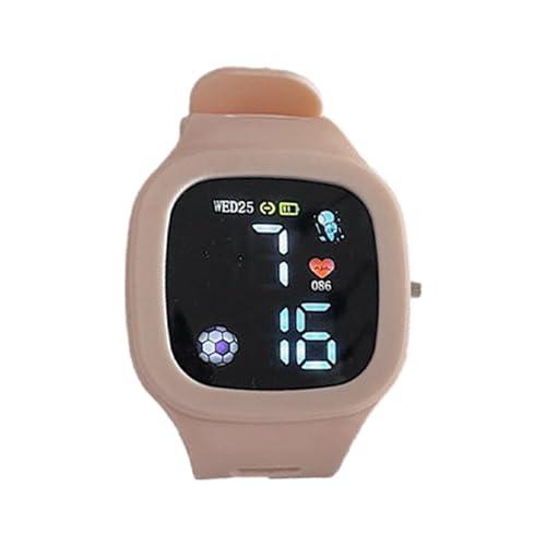 Ynnhik Children Digital Timepiece - Rectangular Glow Watch, Multicolor Electronic Face, Soft Rubber Strap | Bright Illuminated Feature, Fun Training Gadget Gift Idea Perfect Boys Ages Three Ten