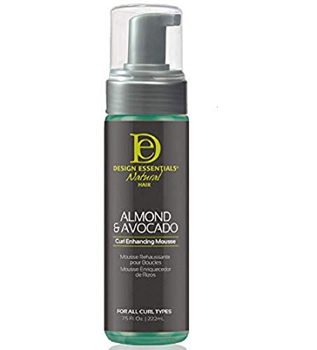Design Essentials Curl Enhancing Hair Mousse for Curly Hair; Almond and Avocado Collection,7.5 Ounce