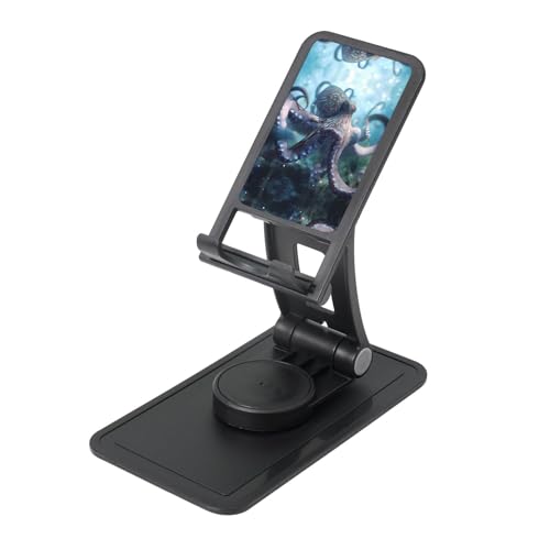 Giant Octopus Cell Phone Stand 360° Adjustable Desktop Phone Holder Cradle Compatible With Most Mobile Phones Black
